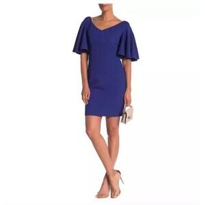NWT Trina Turk Textured Cielo Diamond Blue‎ Mini Dress Size 4 Cocktail Party